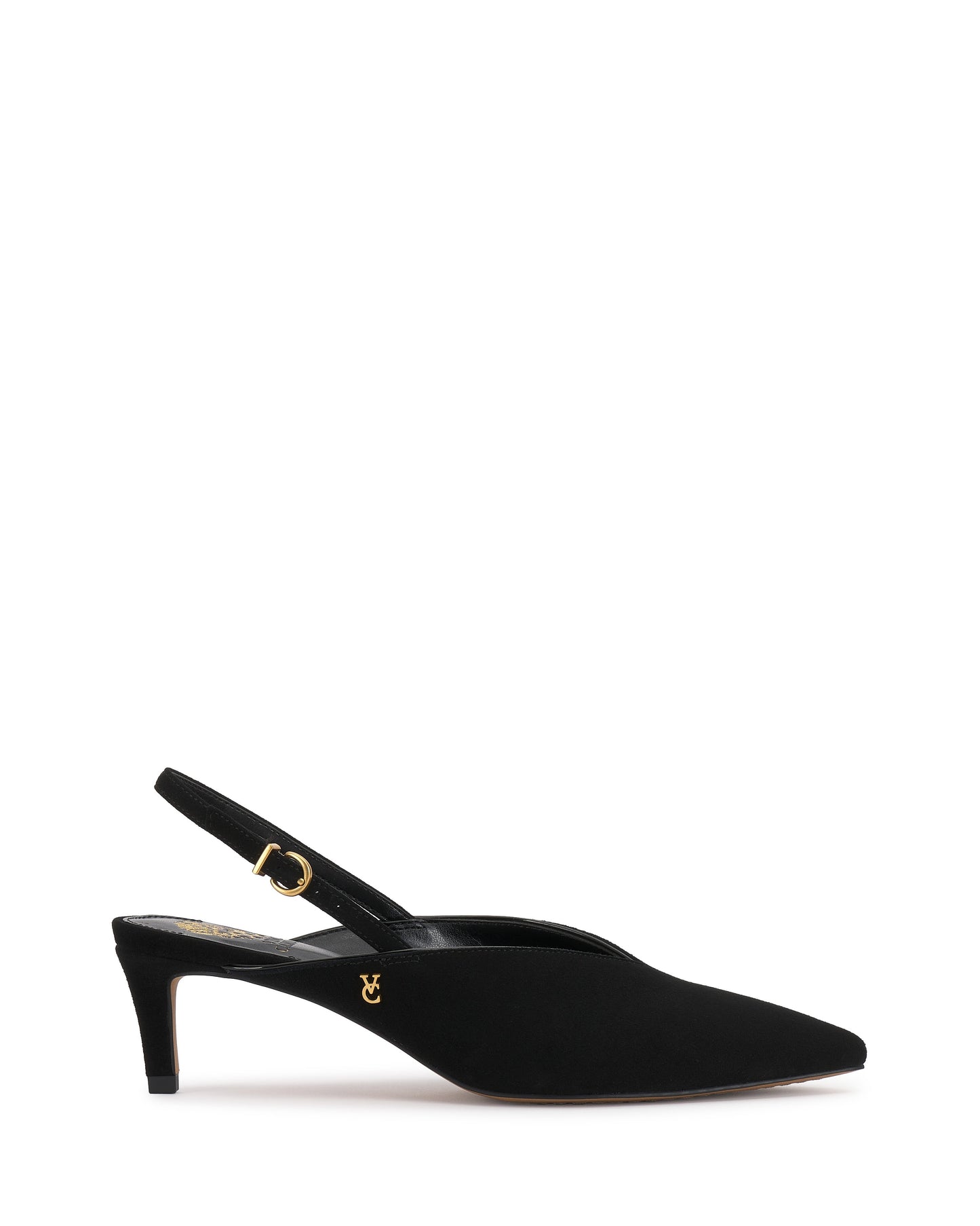 Vince Camuto Kylien Kitten Heel Pump Black Suede
