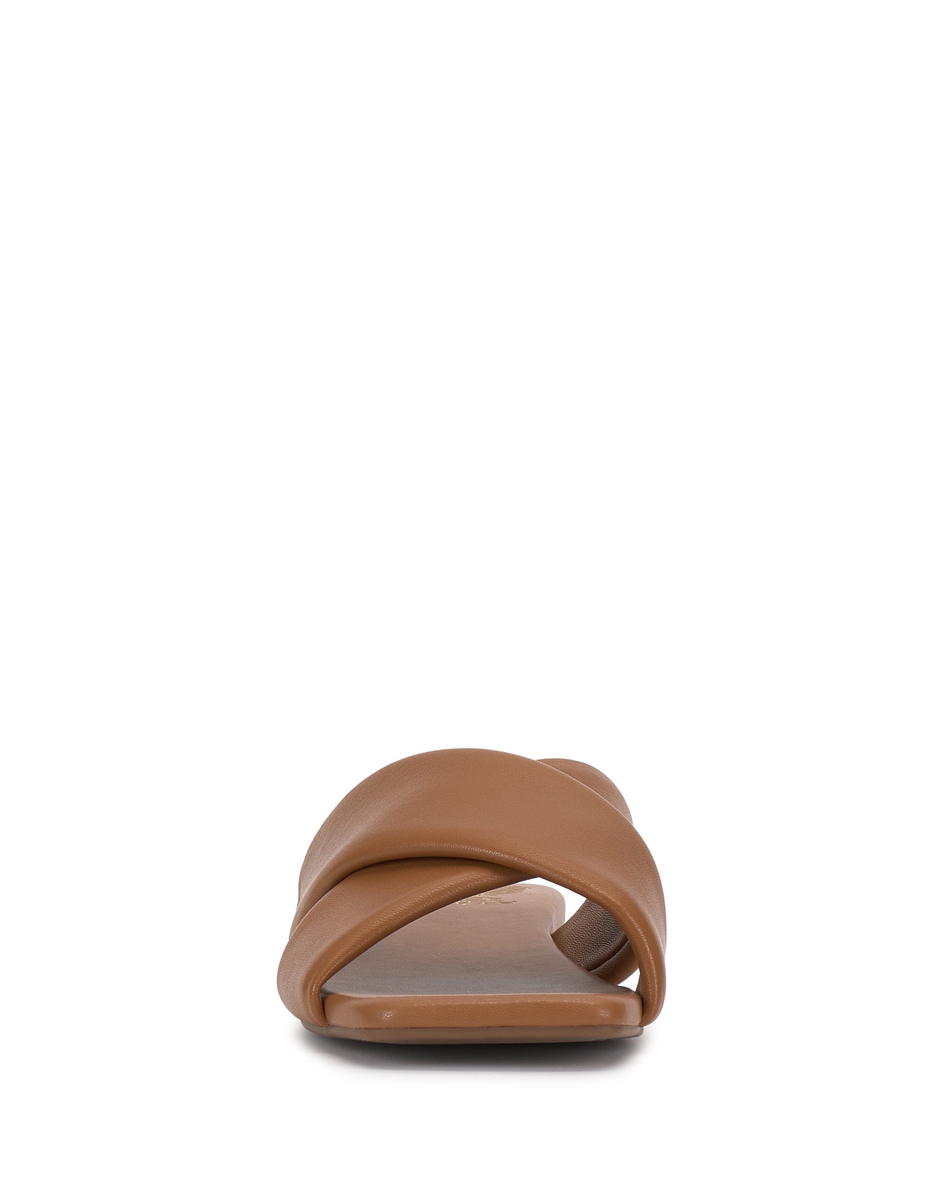 Vince Camuto Adisey Cross-Band Sandal Golden Walnut Leather