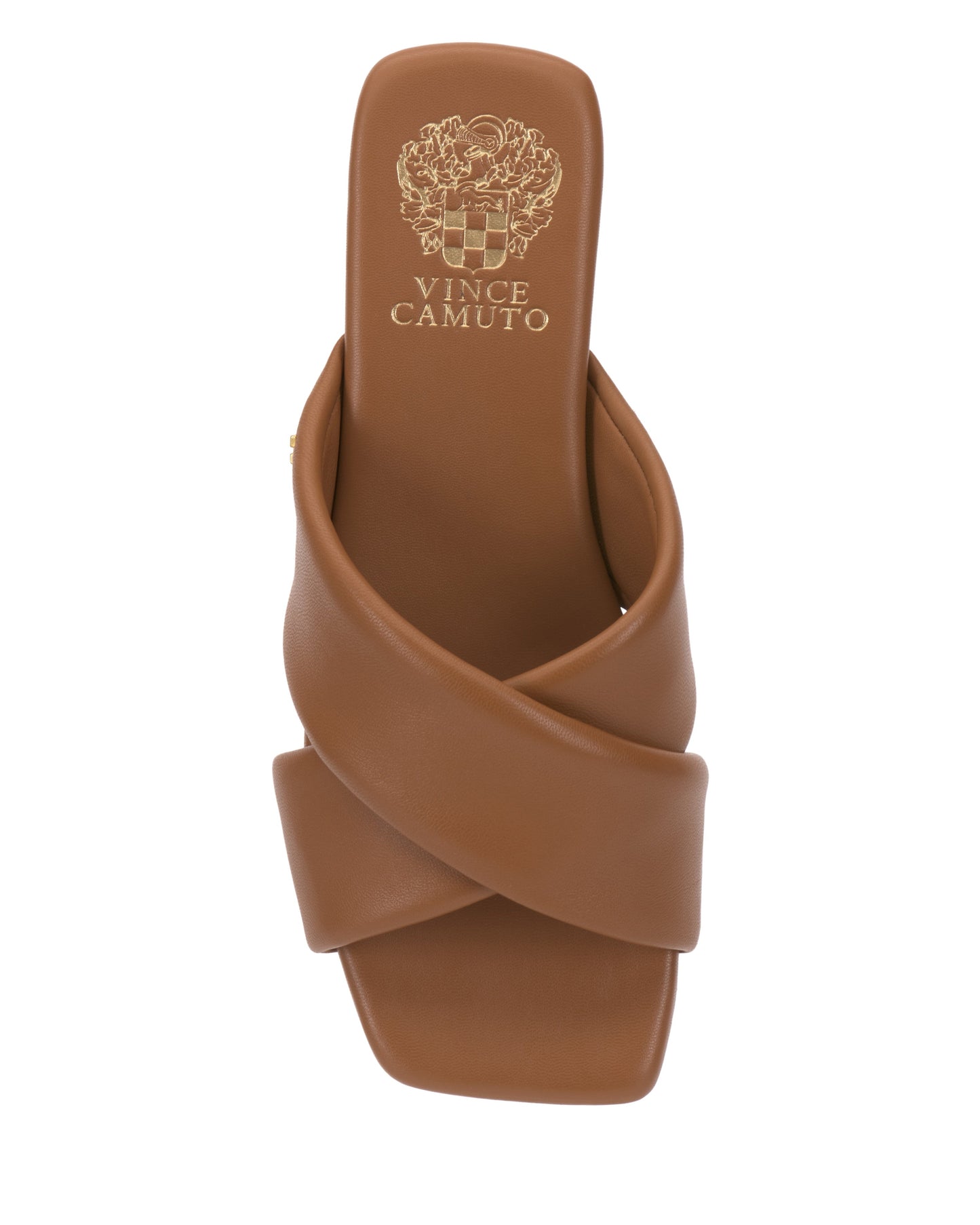 Vince Camuto Adisey Cross-Band Sandal Golden Walnut Leather