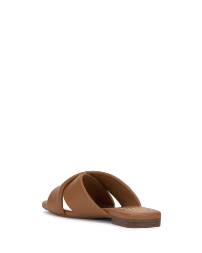Vince Camuto Adisey Cross-Band Sandal Golden Walnut Leather