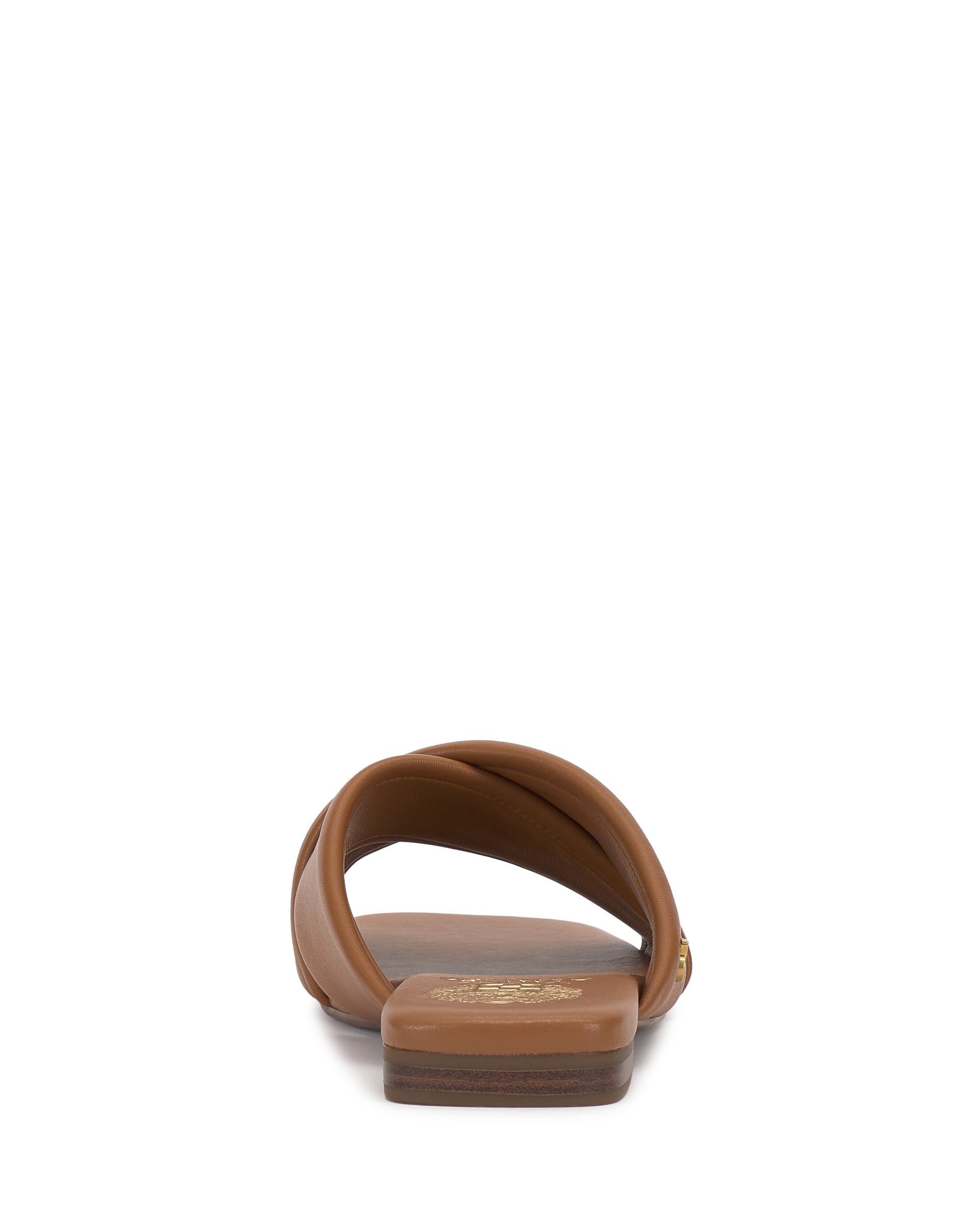 Vince Camuto Adisey Cross-Band Sandal Golden Walnut Leather