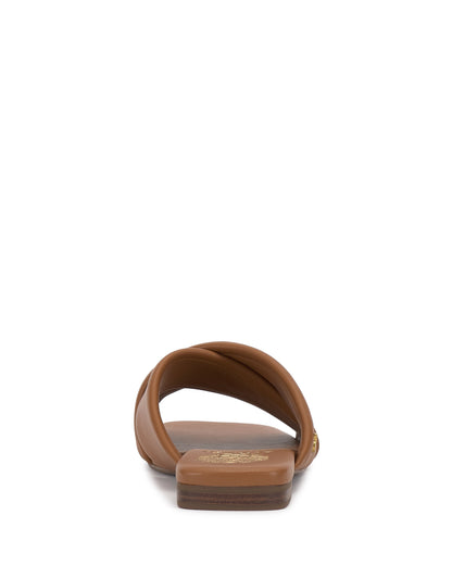 Vince Camuto Adisey Cross-Band Sandal Golden Walnut Leather