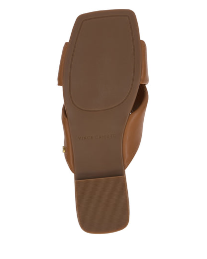 Vince Camuto Adisey Cross-Band Sandal Golden Walnut Leather