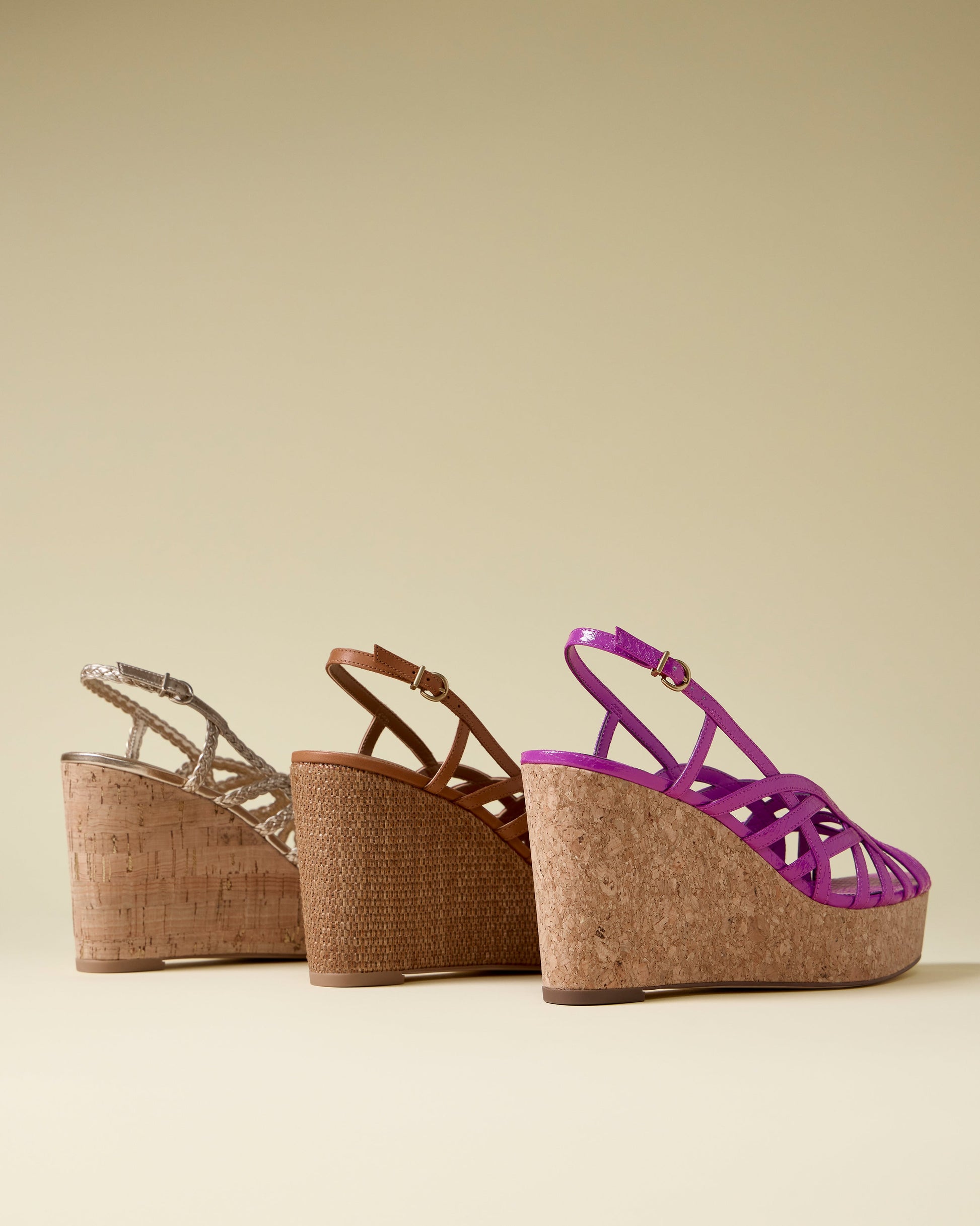 Vince Camuto Elody Wedge Sandal Golden Walnut Leather