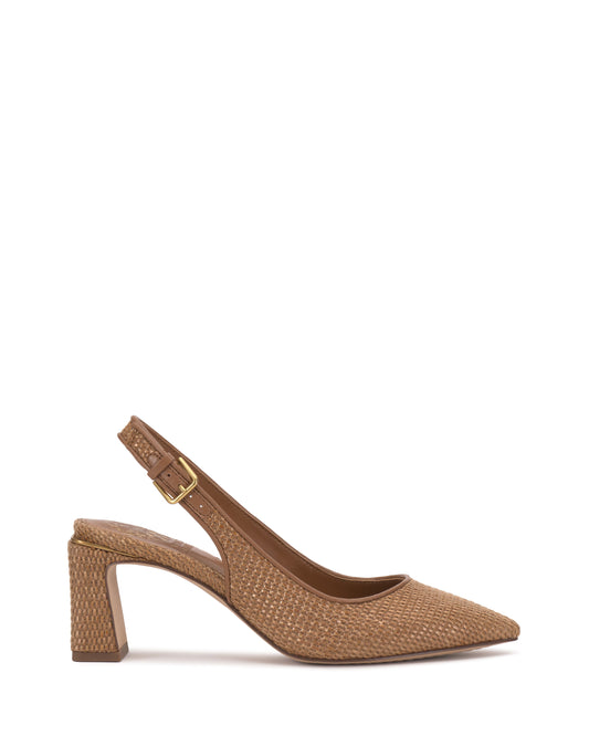 Vince Camuto Hamden Buckle Slingback Golden Walnut