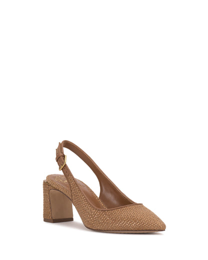 Vince Camuto Hamden Buckle Slingback Golden Walnut