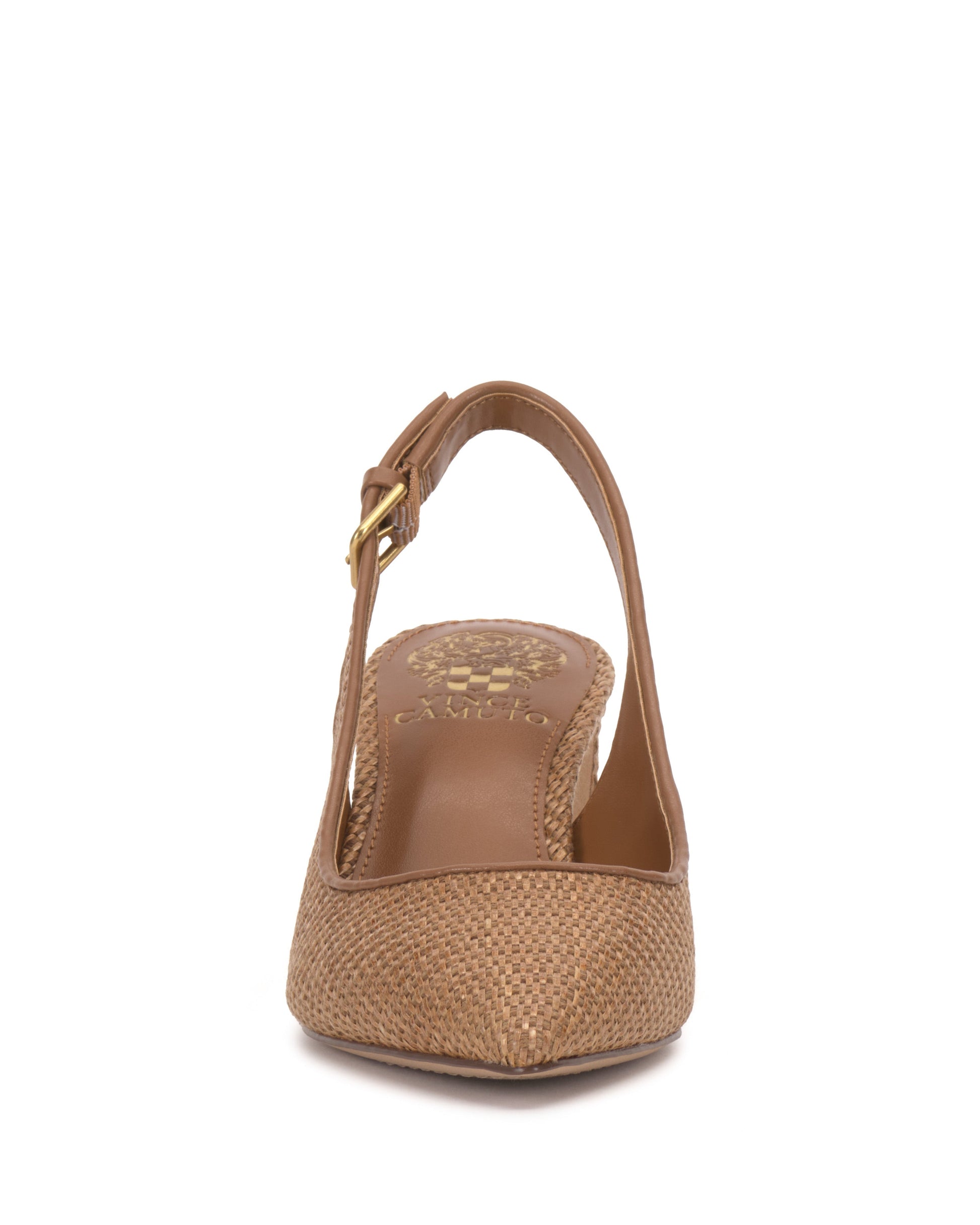 Vince Camuto Hamden Buckle Slingback Golden Walnut
