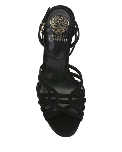 Vince Camuto Samlee Strappy Platform Sandal Black Suede