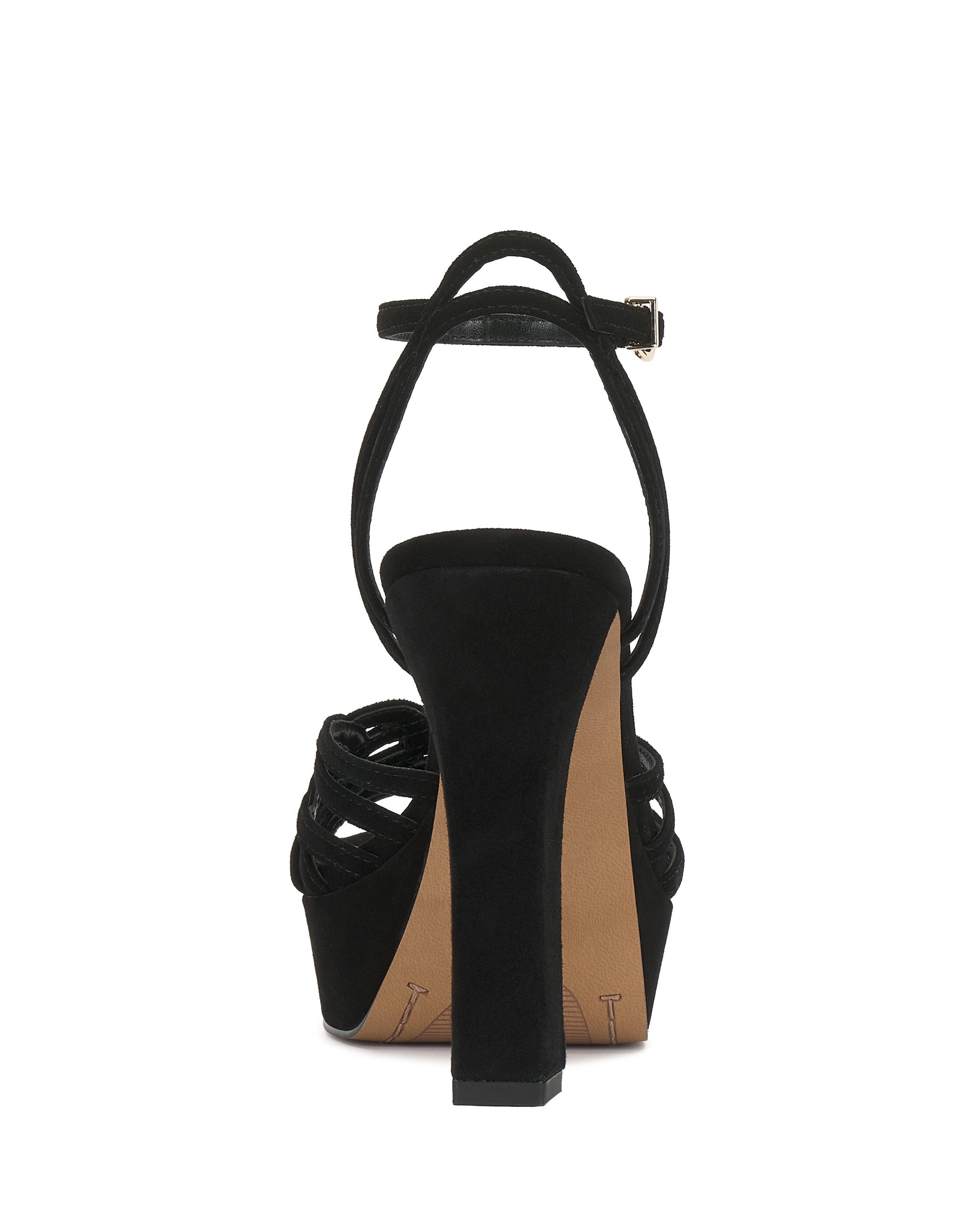 Vince Camuto Samlee Strappy Platform Sandal Black Suede