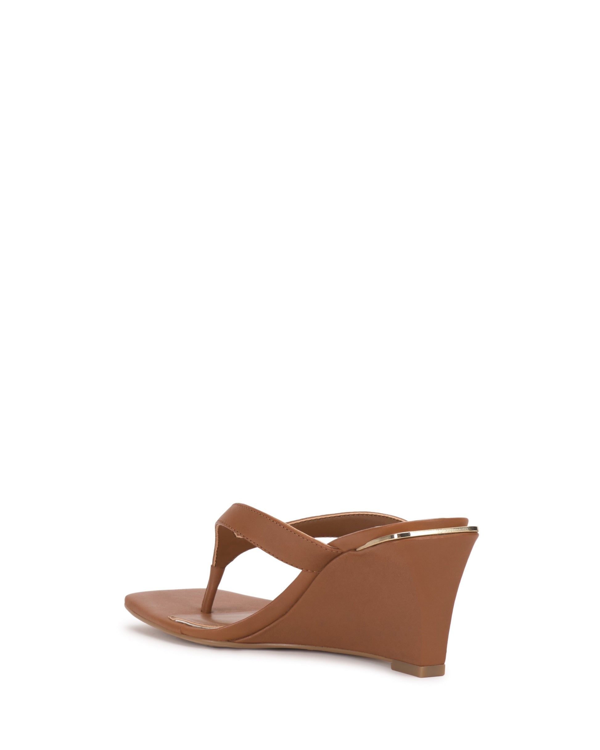 Vince Camuto Cianna Wedge Sandal Golden Walnut Leather