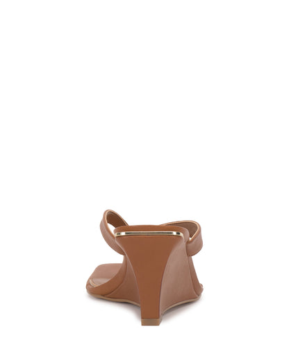 Vince Camuto Cianna Wedge Sandal Golden Walnut Leather