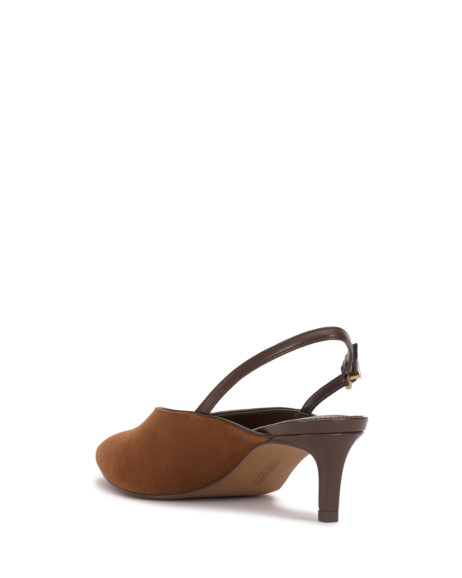 Vince Camuto Kylien Kitten Heel Pump Burnt Sugar\/Cafe Mocha Suede
