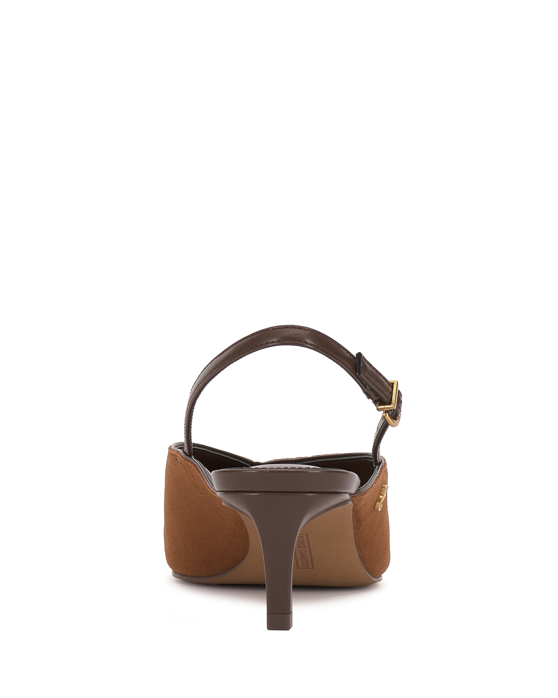 Vince Camuto Kylien Kitten Heel Pump Burnt Sugar\/Cafe Mocha Suede