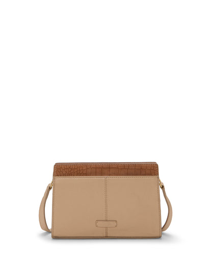 Vince Camuto Tasha Crossbody Bag Cappuccino/Cognac Leather