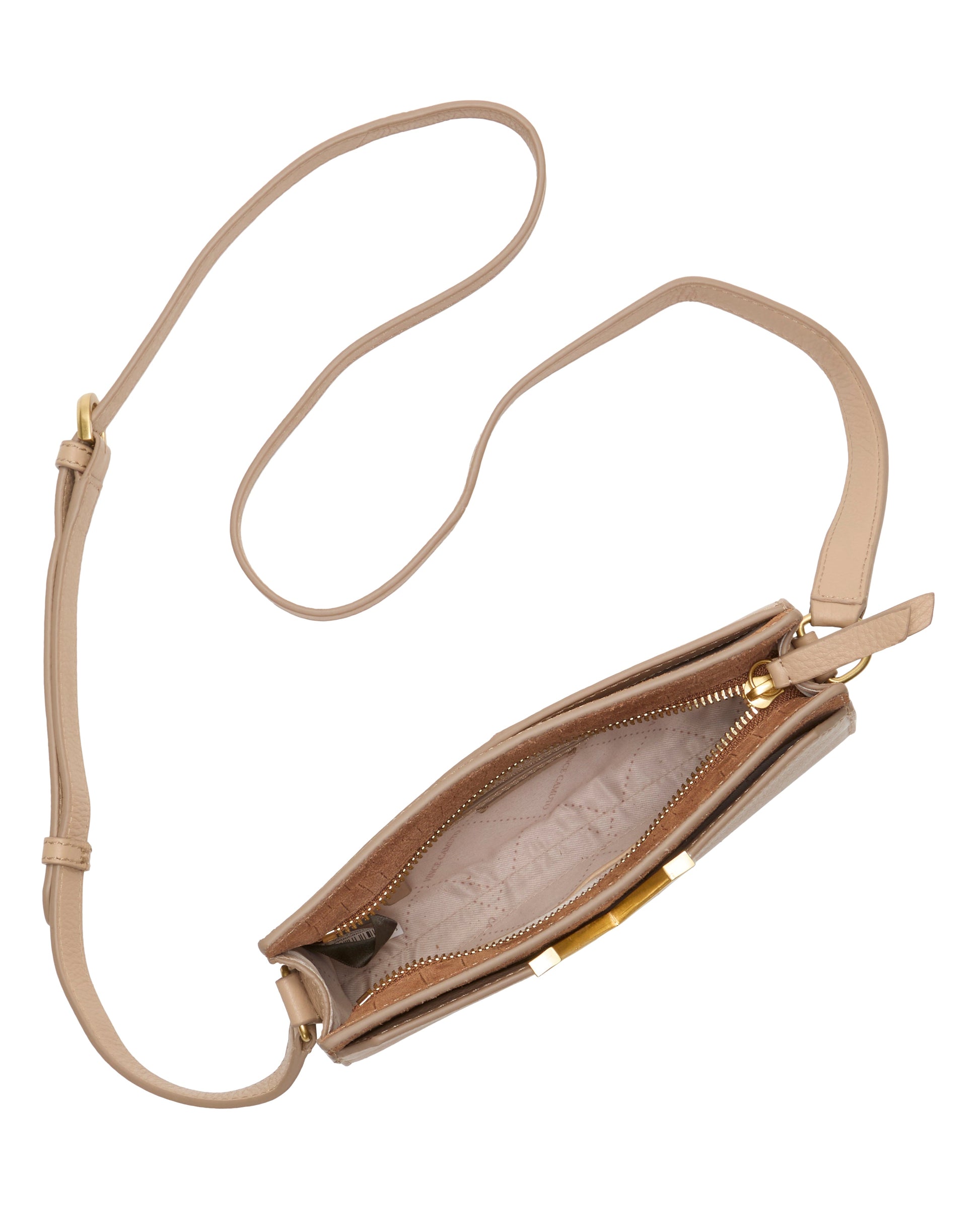 Vince Camuto Tasha Crossbody Bag Cappuccino/Cognac Leather