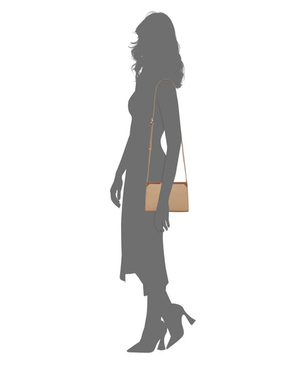 Vince Camuto Tasha Crossbody Bag Cappuccino/Cognac Leather