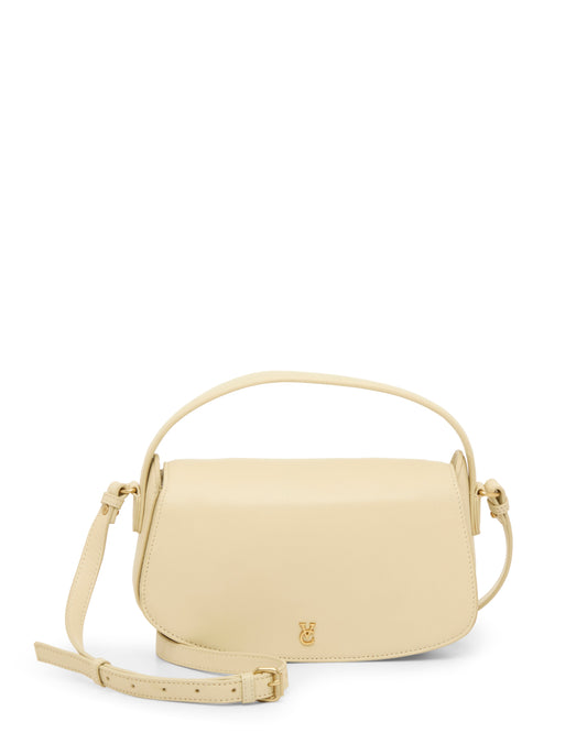 Vince Camuto Jayda Crossbody Bag Lemon Custard Leather