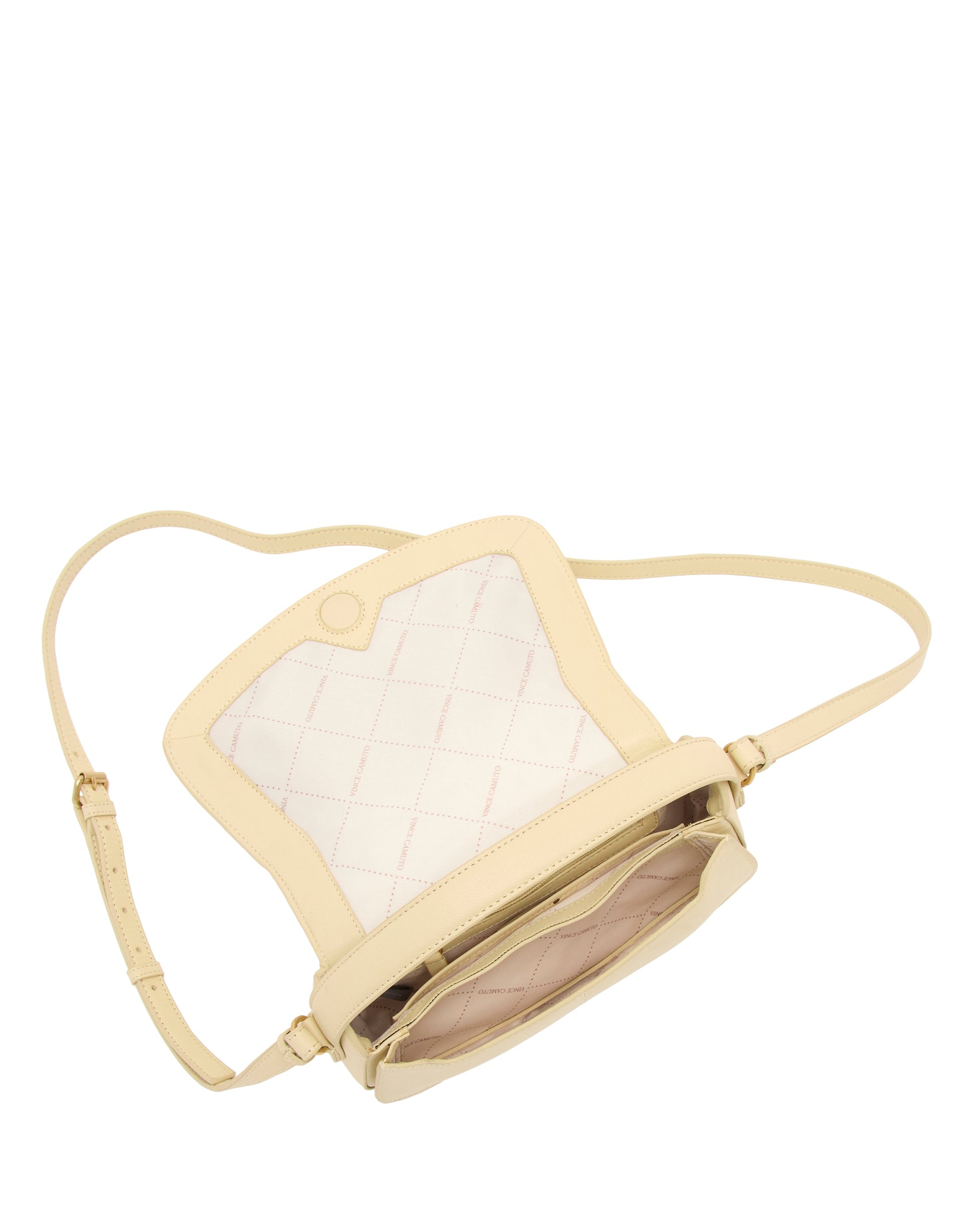 Vince Camuto Jayda Crossbody Bag Lemon Custard Leather