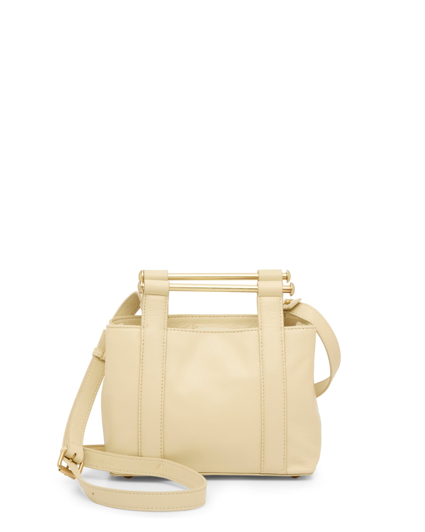 Vince Camuto Jayda Satchel Bag Lemon Custard Leather