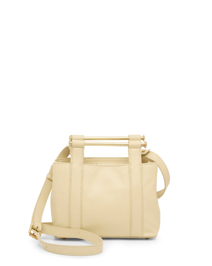 Vince Camuto Jayda Satchel Bag Lemon Custard Leather