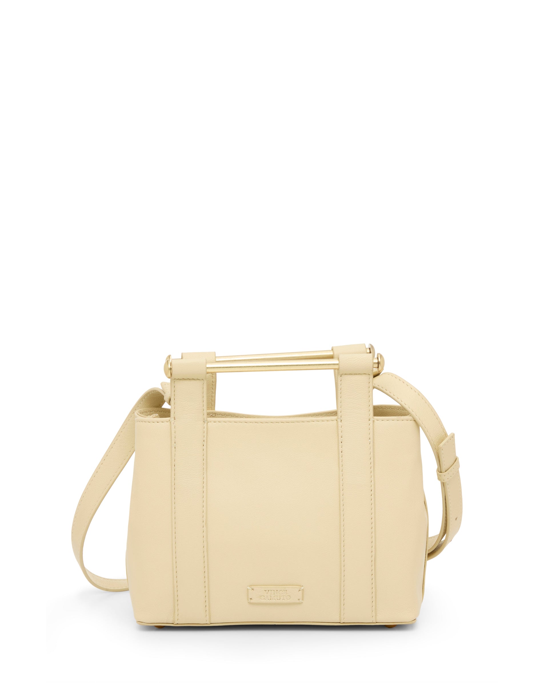 Vince Camuto Jayda Satchel Bag Lemon Custard Leather