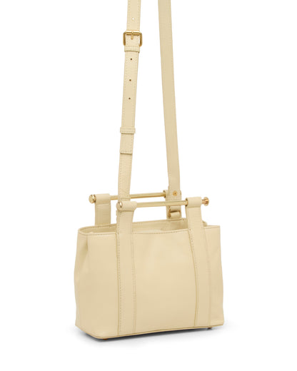 Vince Camuto Jayda Satchel Bag Lemon Custard Leather