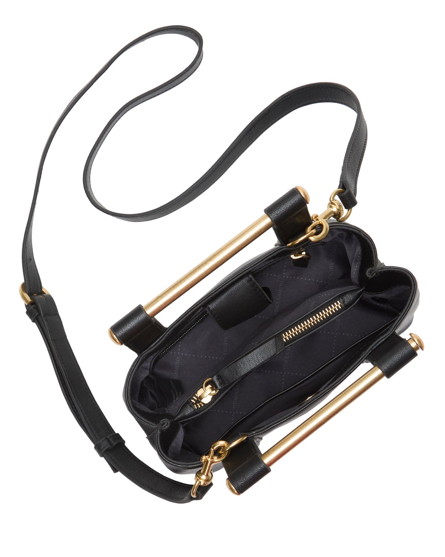 Vince Camuto Jayda Satchel Bag Black Leather
