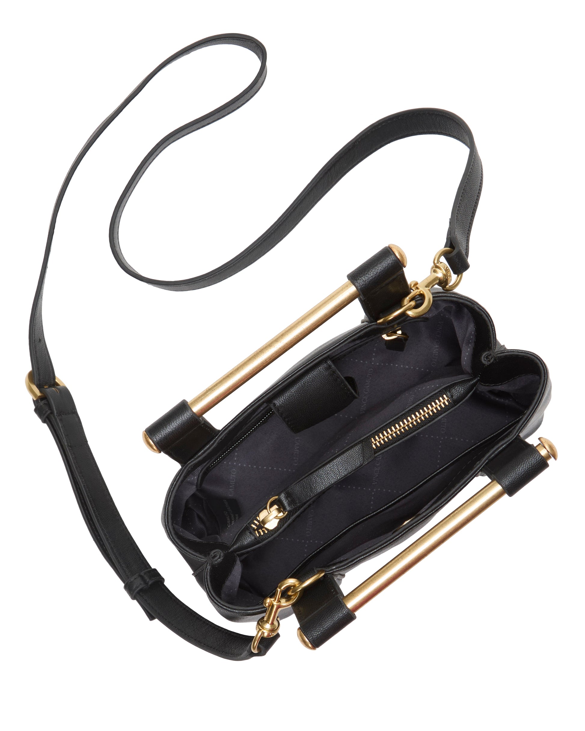 Vince Camuto Jayda Satchel Bag Black Leather