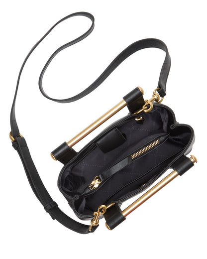 Vince Camuto Jayda Satchel Bag Black Leather