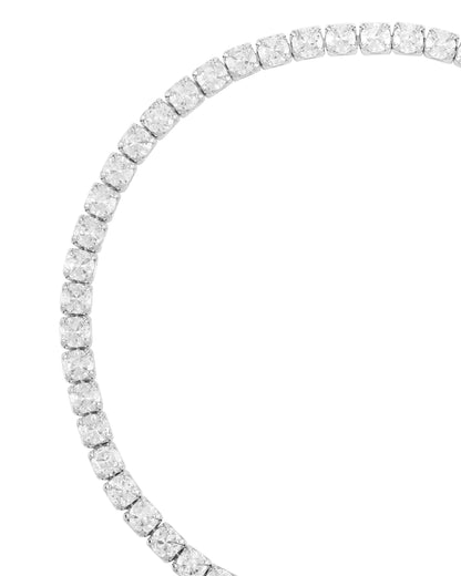 Vince Camuto Silver Color Cubic Zirconia Chain Tennis Bracelet Silver Tone