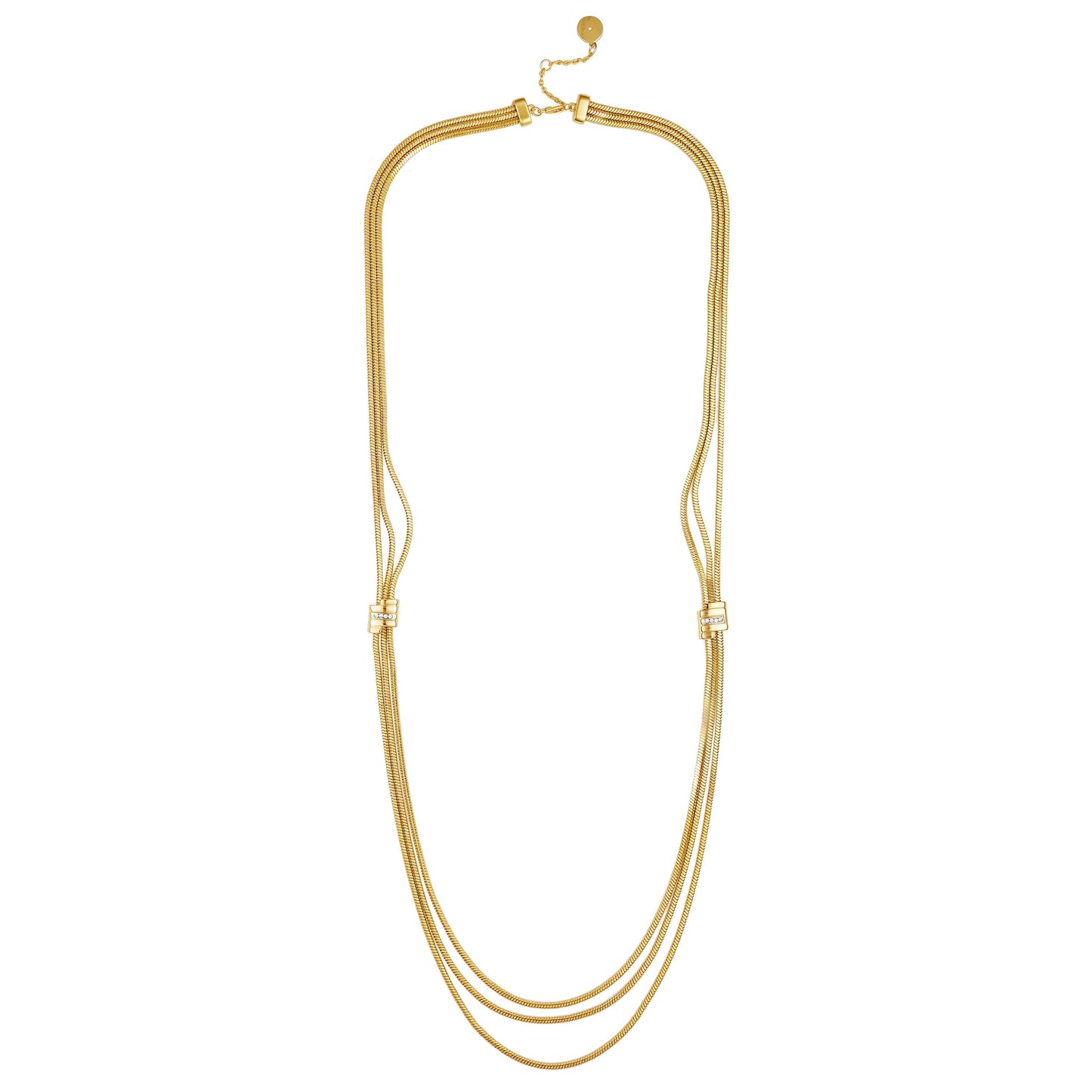 Vince Camuto Multi Strand Goldtone Necklace Two Tone