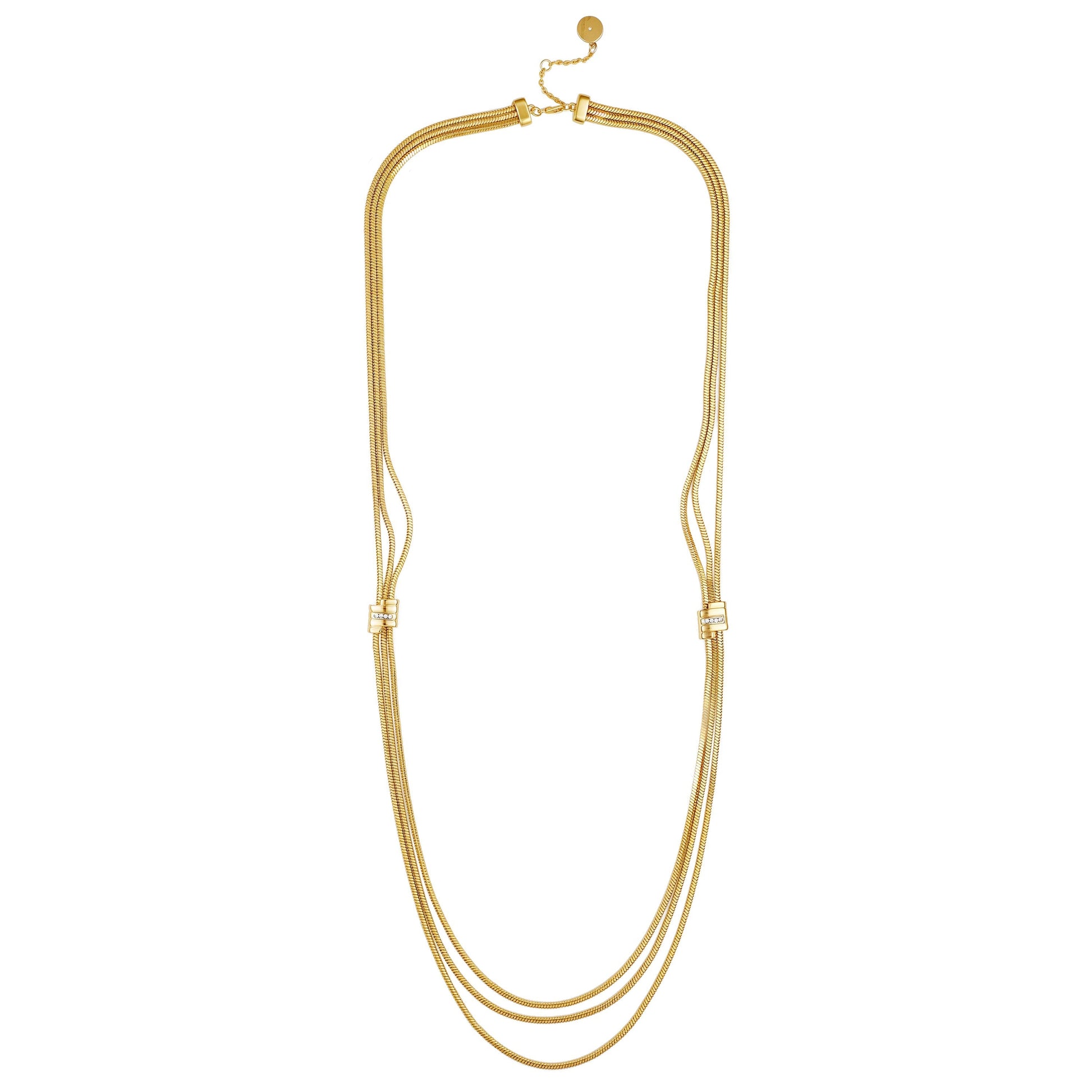 Vince Camuto Multi Strand Goldtone Necklace Two Tone