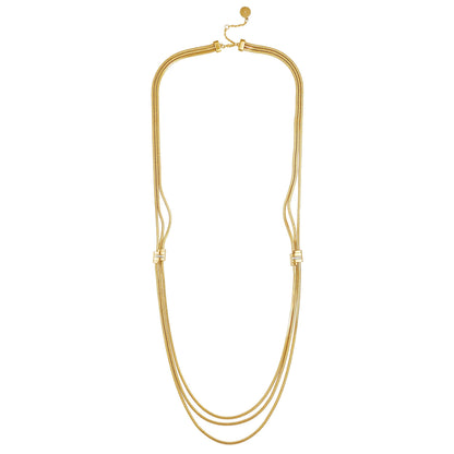 Vince Camuto Multi Strand Goldtone Necklace Two Tone