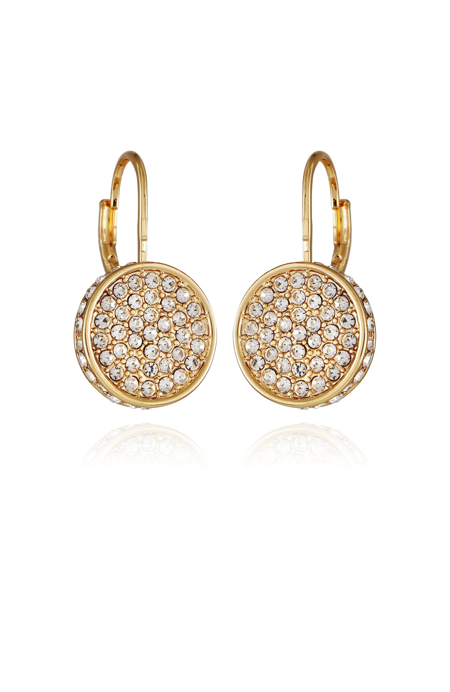 Vince Camuto Pave Goldtone Drop Earrings Gold Tone