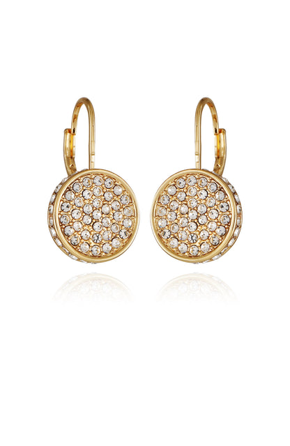 Vince Camuto Pave Goldtone Drop Earrings Gold Tone