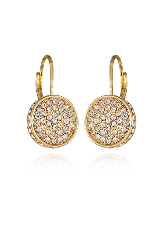 Vince Camuto Pave Goldtone Drop Earrings Gold Tone