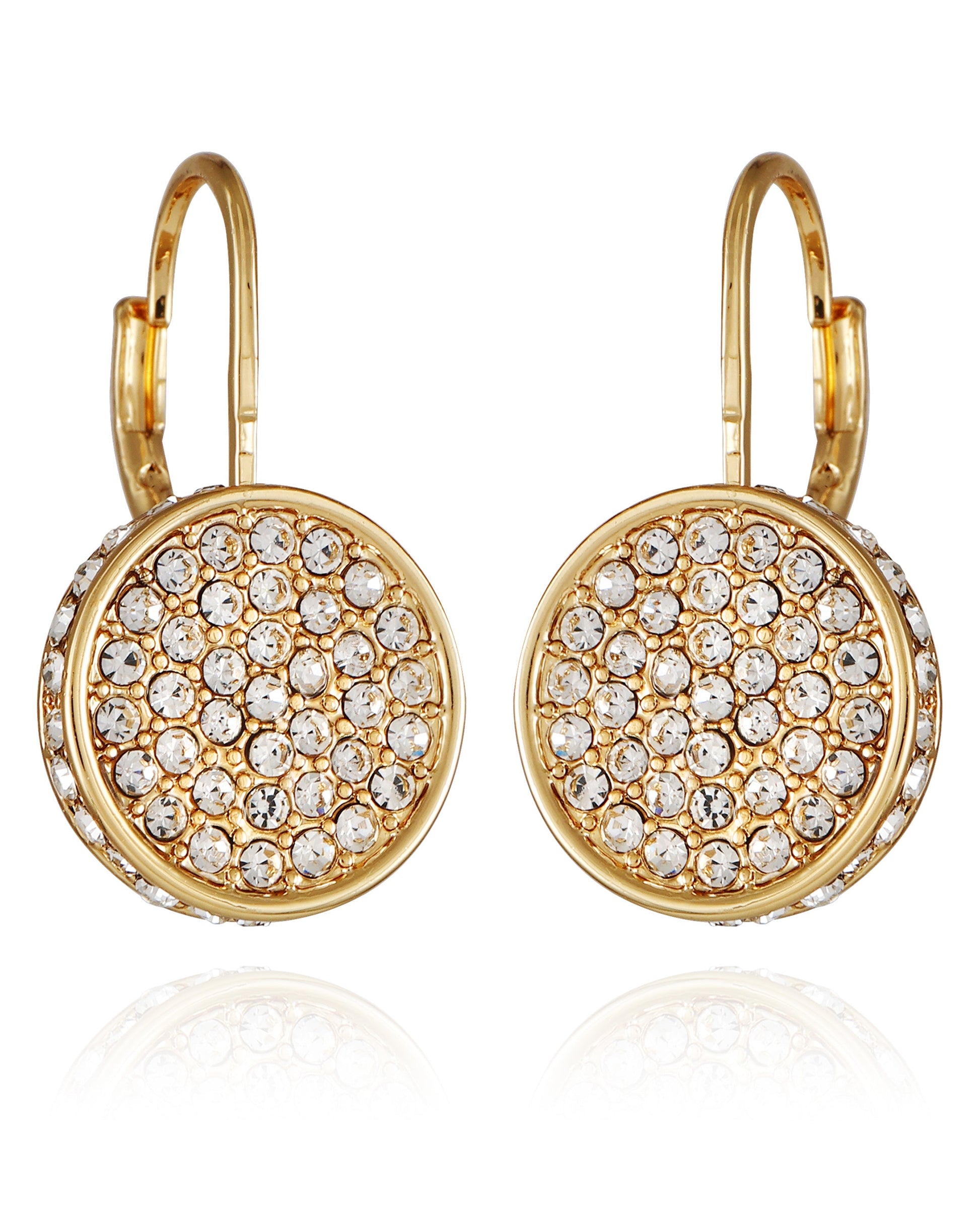 Vince Camuto Pave Goldtone Drop Earrings Gold Tone