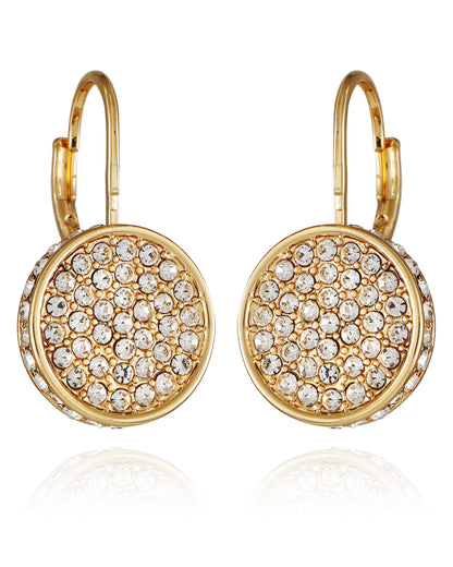 Vince Camuto Pave Goldtone Drop Earrings Gold Tone