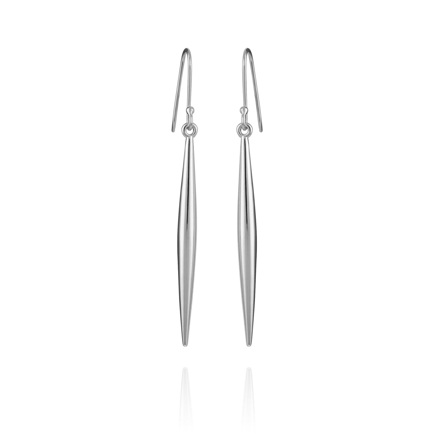 Vince Camuto Linear Spear Drop Earrings Silver Tone
