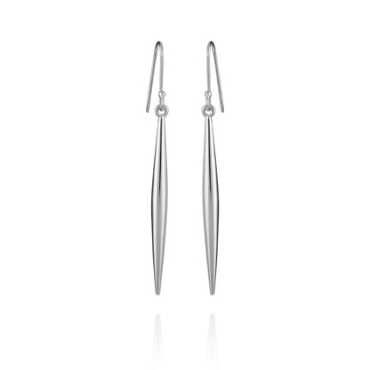 Vince Camuto Linear Spear Drop Earrings Silver Tone