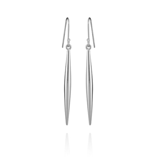 Vince Camuto Linear Spear Drop Earrings Silver Tone