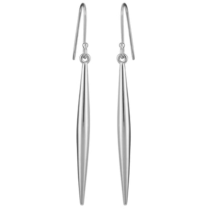 Vince Camuto Linear Spear Drop Earrings Silver Tone