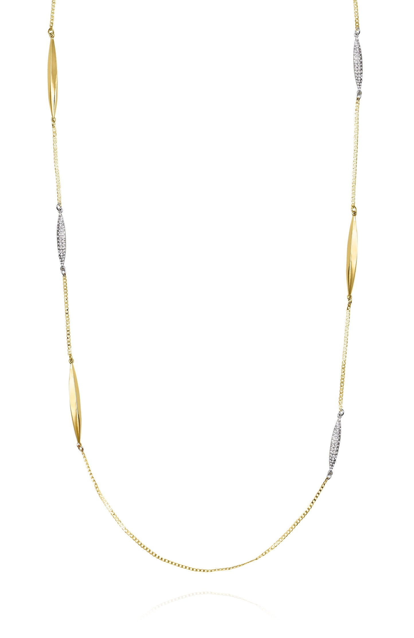 Vince Camuto Two Tone Long Chain Necklace Two Tone