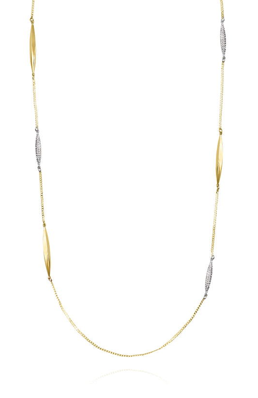 Vince Camuto Two Tone Long Chain Necklace Two Tone