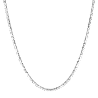 Vince Camuto Geometric Chain Necklace Silver Tone