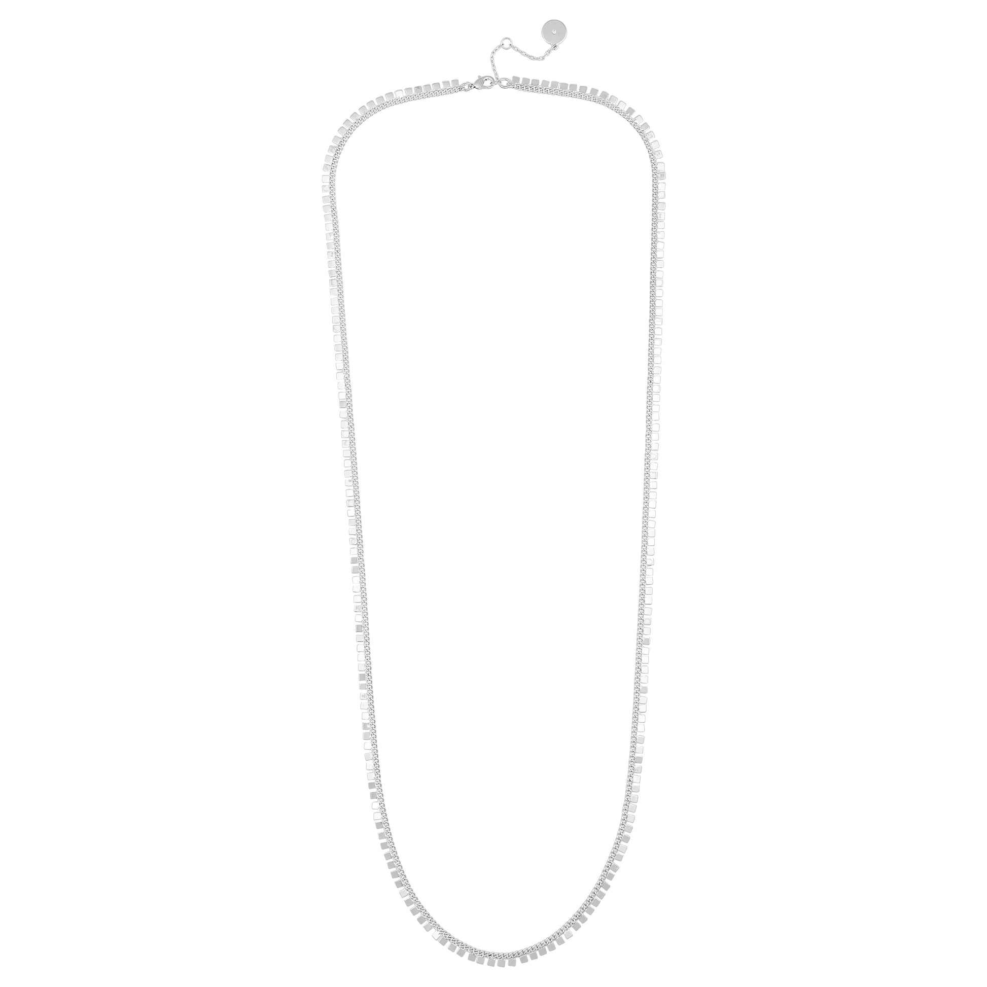 Vince Camuto Geometric Chain Necklace Silver Tone