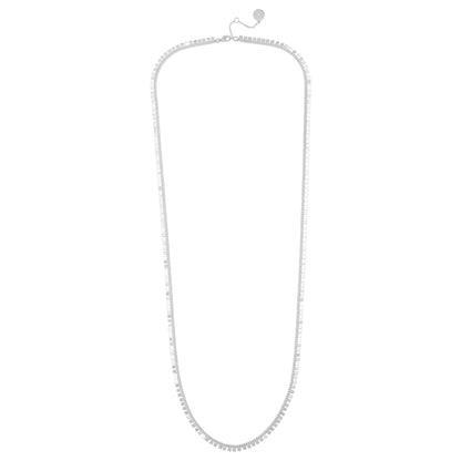 Vince Camuto Geometric Chain Necklace Silver Tone