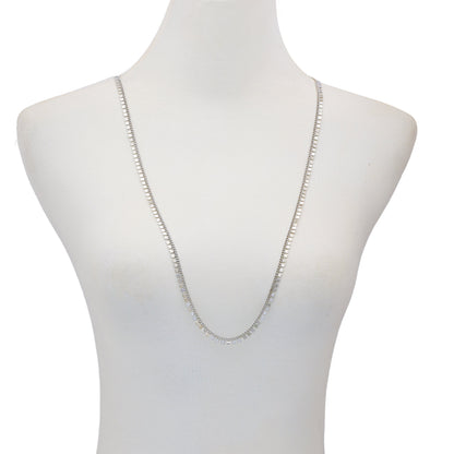 Vince Camuto Geometric Chain Necklace Silver Tone