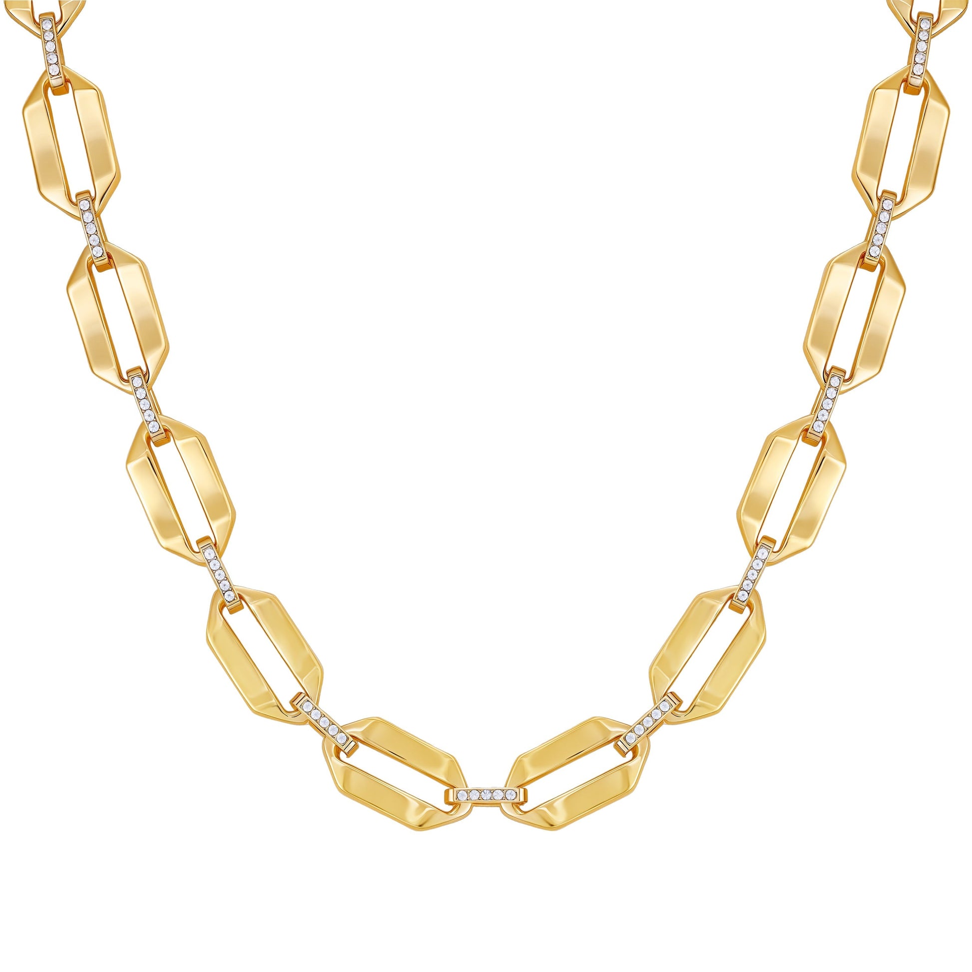 Vince Camuto Statement Goldtone Link Necklace Two Tone