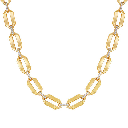 Vince Camuto Statement Goldtone Link Necklace Two Tone